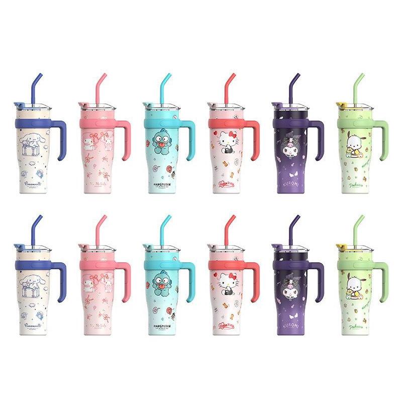 Sanrio Thermos Cup Big Mac Bingba Cup Water Cup Large Capacity Stainless Steel High Value Straw Cup