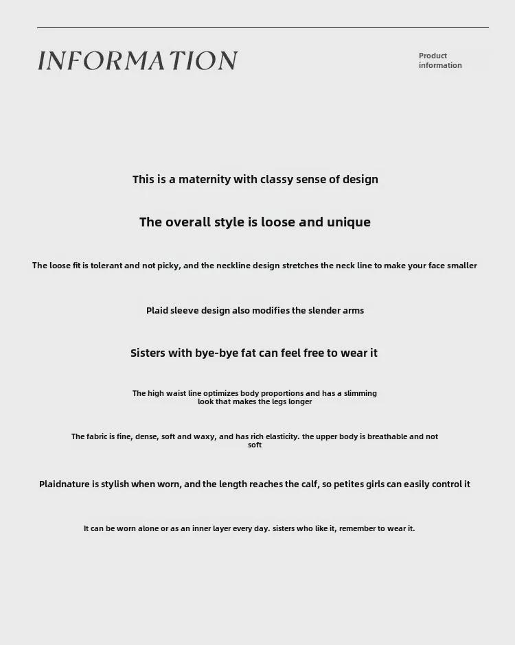 2024 Trendy Maternity Sweater Dress: Autumn/Winter Two-Piece Suit