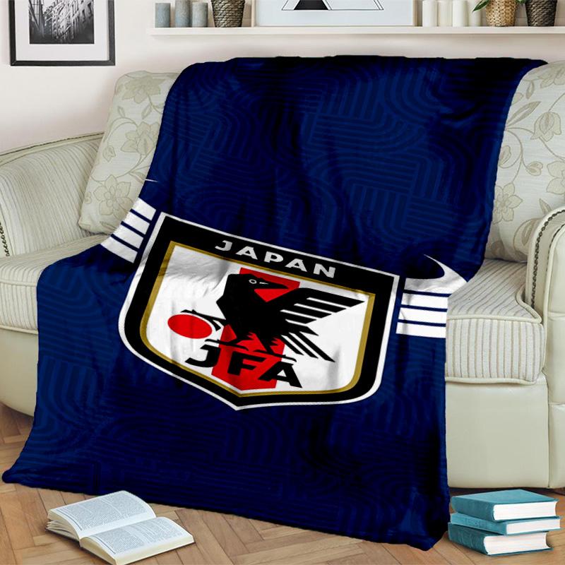 Japan Football Association Emblem Blanket Suitable for Sofas, Beds, Offices, And Camping - Perfect Gift for Halloween Christmas