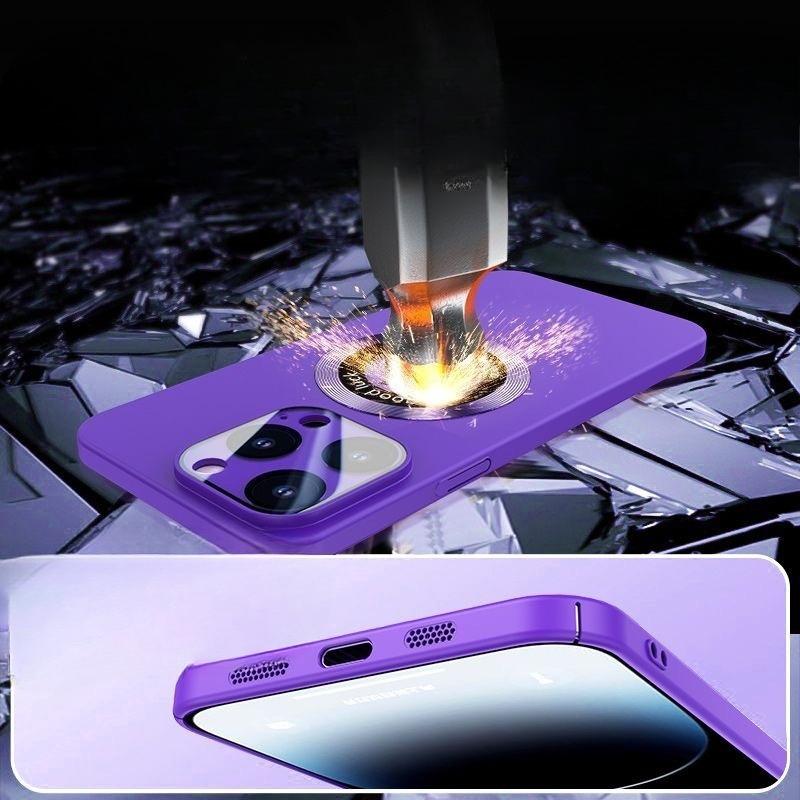 Подходит для iPhone 16 Crystal Shield Следы утечки Магнитная адсорбция Чехол для мобильного телефона Матовый Apple 15 ProMax Полностью закрывающий Противоударный чехол