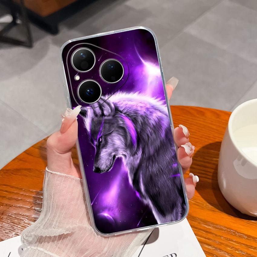 Для Huawei Honor 400 Magic5 Pura 80 Ultra Pro Прозрачный противоударный чехол для телефона с милым узором панды, мягкий силиконовый чехол премиум-защиты для корпуса Huawei