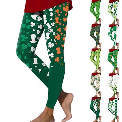 Женская повседневная мода Outdoor St. Штаны для йоги с принтом Патрика Slim Stretch Nine Minute