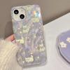 Фиолетовый Цветок Кот Яблоко 16 Чехол для Мобильного Телефона IPhone15promax13/12/14XR Премиум 17 Устойчивый к Грязи