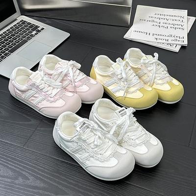 Модная женская повседневная спортивная обувь 2025 Осень Удобная Нескользящая Уличная Модная Обувь Кроссовки Повседневные Мелкие Кружевные Балетки