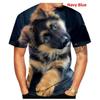 2024 Мужская летняя новая модная унисекс забавная футболка с 3D-принтом с изображением собаки Милая немецкая овчарка 3D-принтом футболка