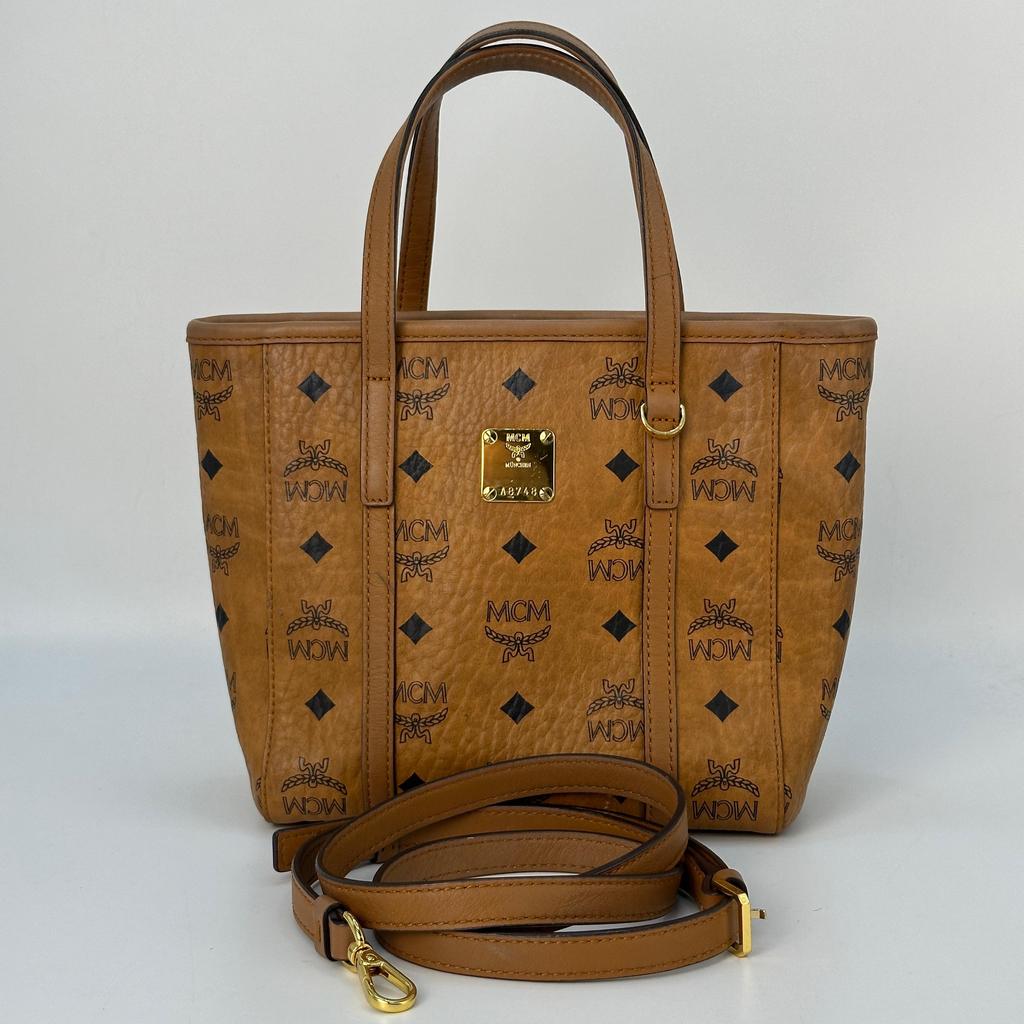 [Pre-Owned] Toni Classic Monogram Print Tote Crossbody Shopping Bag - Good #NC2OR2