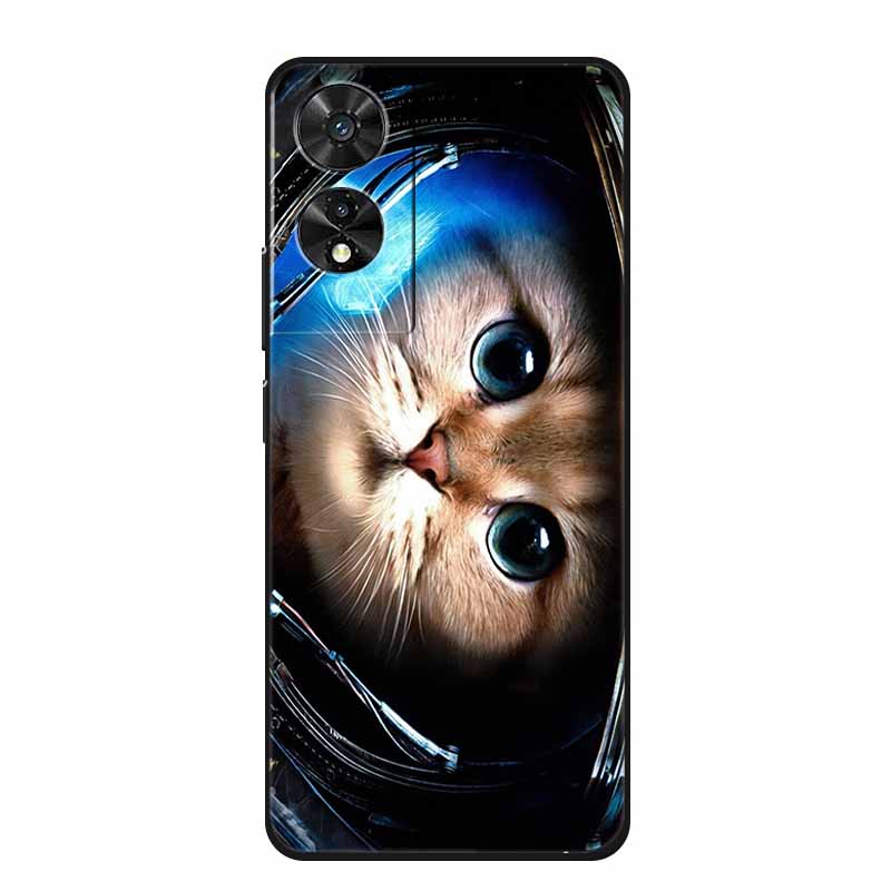 Для TCL 505 Чехол Милый Мягкий ТПУ Силикон Расписной Кот Задние Чехлы для Телефона TCL 505 Чехол Etui Coque Funda для TCL505 Оболочка Крутой