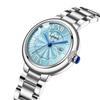 Women's Silver Wristwatch, Waterproof, Brand Name, Stylish, Business, Stainless Steel, Luxury, Gift, Simple, Cute, Blue Watch for Women