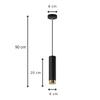Look P Black - LED hanging spot lamp black