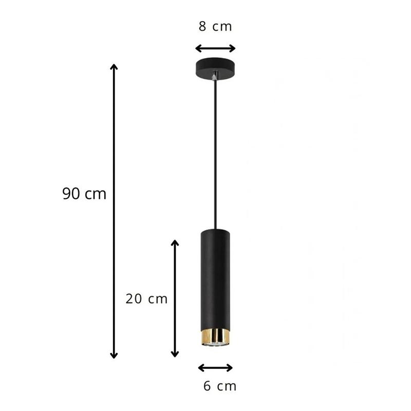 Look P Black - LED hanging spot lamp black