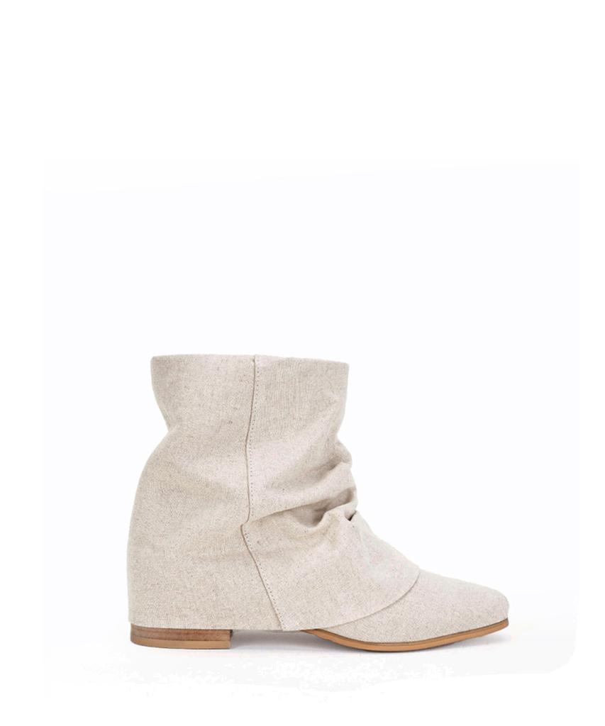Three To Eighty Linen Wrinkle Boots