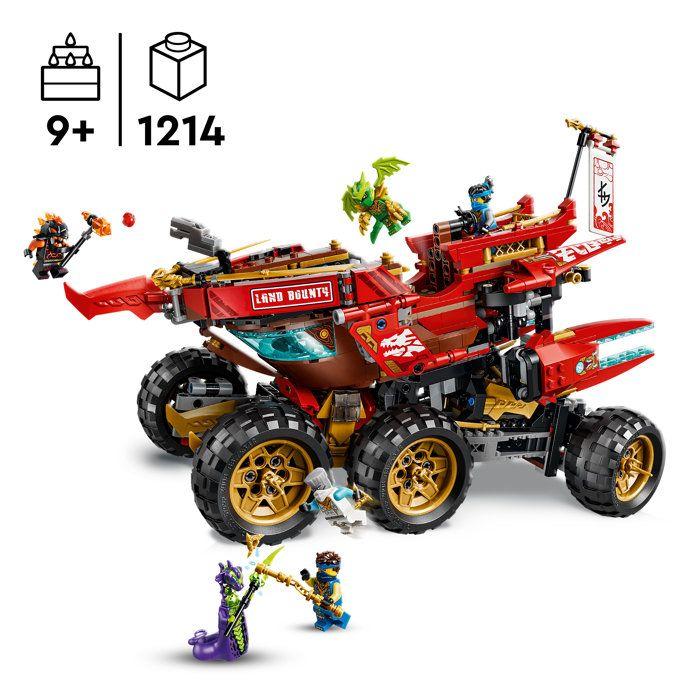 LEGO NINJAGO 71869 Le Bounty Terrestre - Jouet Ninja 3-en-1 des 9 ans pour Garçon ou Fille