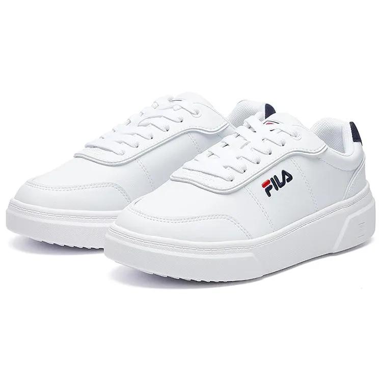 FILA HIGH PROFILE Abrasion Resistant , Lightweight , Balanced Low top Skateboard Shoes Women's White Blue (Unisex) Skate Shoes F12W031303FWT