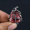 Natural Rhodochrosite Gemstone Handmade Copper Wire Wrap Ring Size 6 T6s17