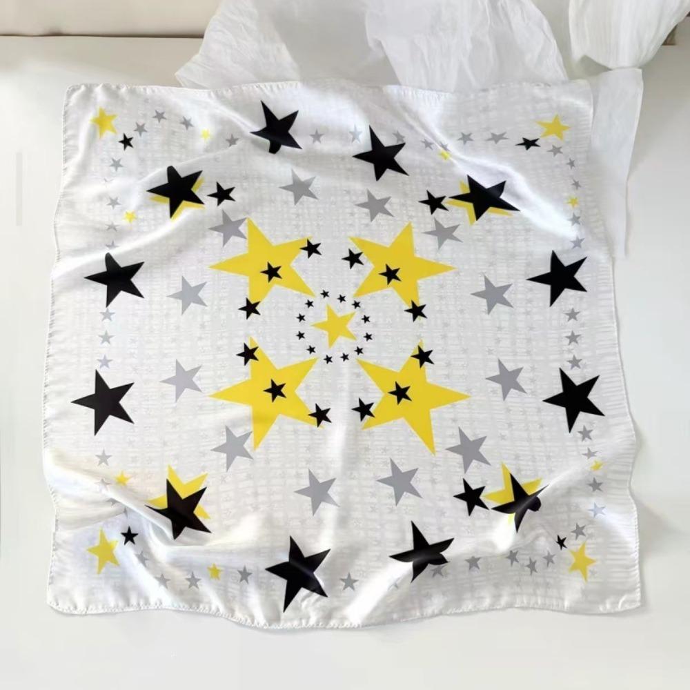 Y2K Star Print Scarf Printed Hair Scarf Simple Punk Bandana Beach