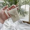 Женская повседневная однотонная сумка-кошелек, повседневная жемчужная мини-сумка-мессенджер с жемчугом, ретро женская сумочка с помадой, сумки на плечо