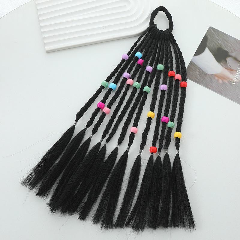 1 шт. Новый милый детский плетеный парик-хвост, повязка на голову, резинки для волос, аксессуары для волос, украшение для волос