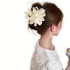 1PcVintage Pearl Flower Hair Clip Suitable All Seasons,versatile Daily Use,fashionable Exquisite, with A Stable Grip on The Hair