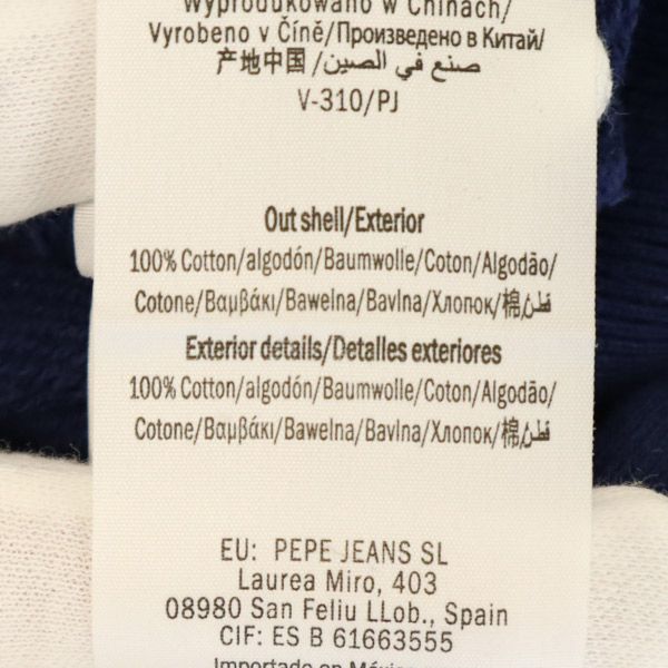 Pepe Jeans Герб Тренировочный лонгслив M Темно-синий свитшот Мужской Б/у