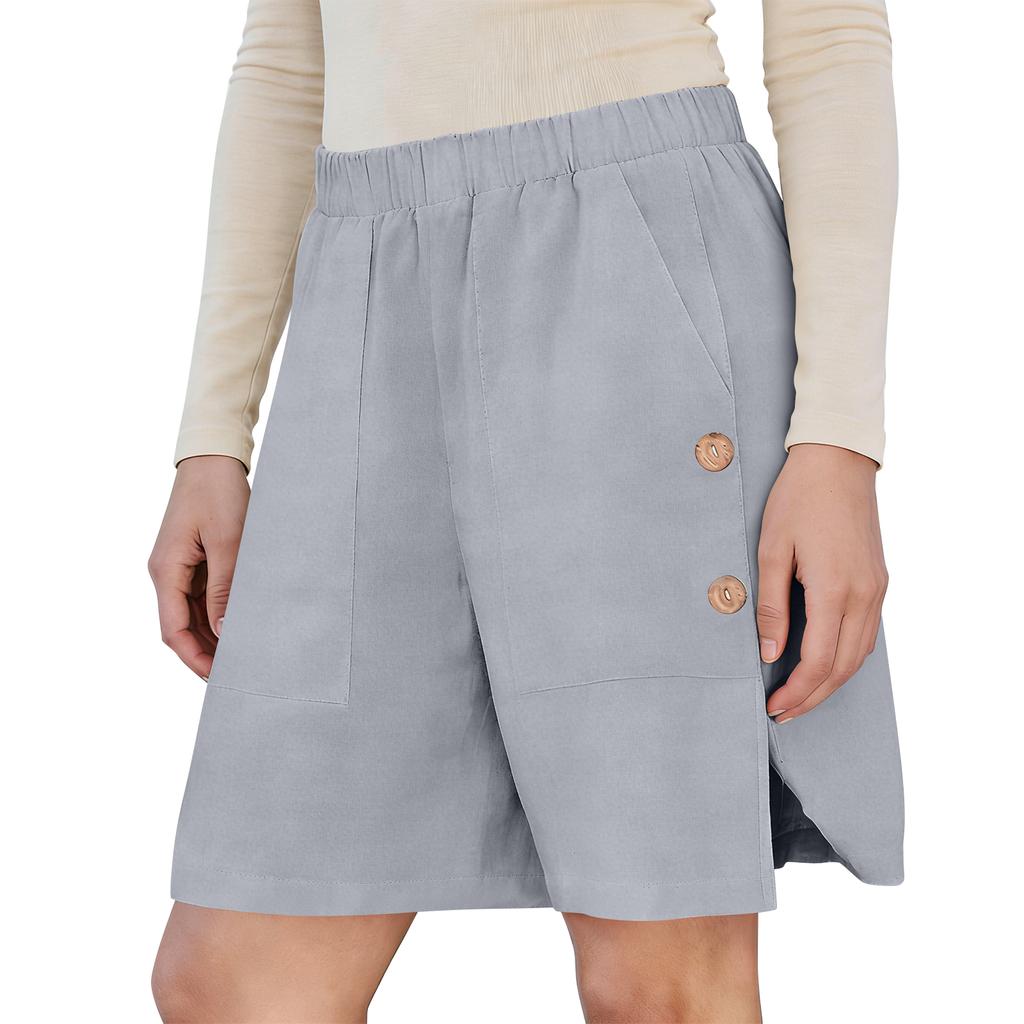 Women's Casual, Loose-fitting -color Pants With Pockets