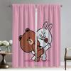 Перегородка Коричневый медведь и Кони Тюль для спальни Современные шторы для гостиной для камеры Украшение на Хэллоуин Блэкаут штора