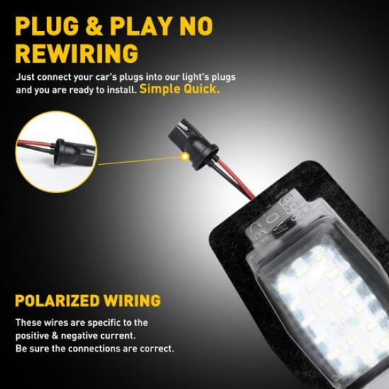 Светодиодная лампа подсветки номерного знака в сборе 99-05 для Mazda Miata Замена MX-5