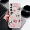 Cherry Bowknots Lips Disco Ball Pattern Case For Samsung Galaxy A57 A56 A55 A54 5G A37 A36 A35 A34 A17 A16 A15 A14 Leather Texture Silicone Cover