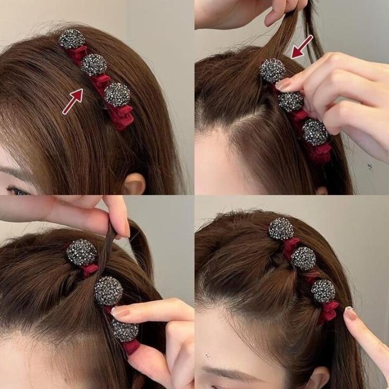 Fashionable Luxurious Rhinestone Side Clips Hair - Braiding Clips Side Bangs and Front - Forehead Broken - Hair Delicate