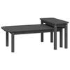 VidaXL Set of 2 Coffee Tables Grey Solid Pine Wood 822364