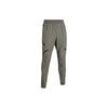 UA Unstoppable Logo Slim Fit Straight Leg Knit Sports Pants Men Pants Smoke-Gray 1352026-201