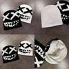 Halloween Knit Beanie With Funny Ghost Teeth Pattern For Cosplay And Party Costumes