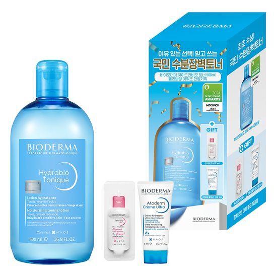 Bioderma Hydrabio Тоник 500мл лимитированный выпуск (+H2O 5мл+Ультра 8мл)