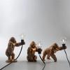 Modern Mini Gorilla Table Lamp Cute Resin Monkey Desk Lamp Children's Bedroom Bedside Lamp Decoration Lights Decor Holiday Gifts
