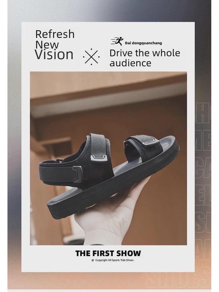 Extra-Large Men's Breathable Summer Beach Sports Sandals for Wide Feet