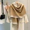 Luxury Women's Double-Sided Cashmere-Feel Scarf with Tassels – High-End, Versatile, Warm Shawl for Autumn and Winter