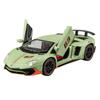1/22 Alloy Diecast Lamborghini LP780-4 Sports Car Model with Sound Light Pull Back Simulation Toy Model Vehicles for Children Birthday Gifts