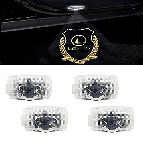 XZFLQ Светодиодная лампа-занавес на дверь, лазерный логотип, приветственная подсветка двери, подсветка салона, 4 шт.