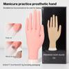 Practice Left Hand Model Tool With Joints Removable Rubber Fake Hand Flexible Can Insert Fake Nails Nail Art Display Manicure
