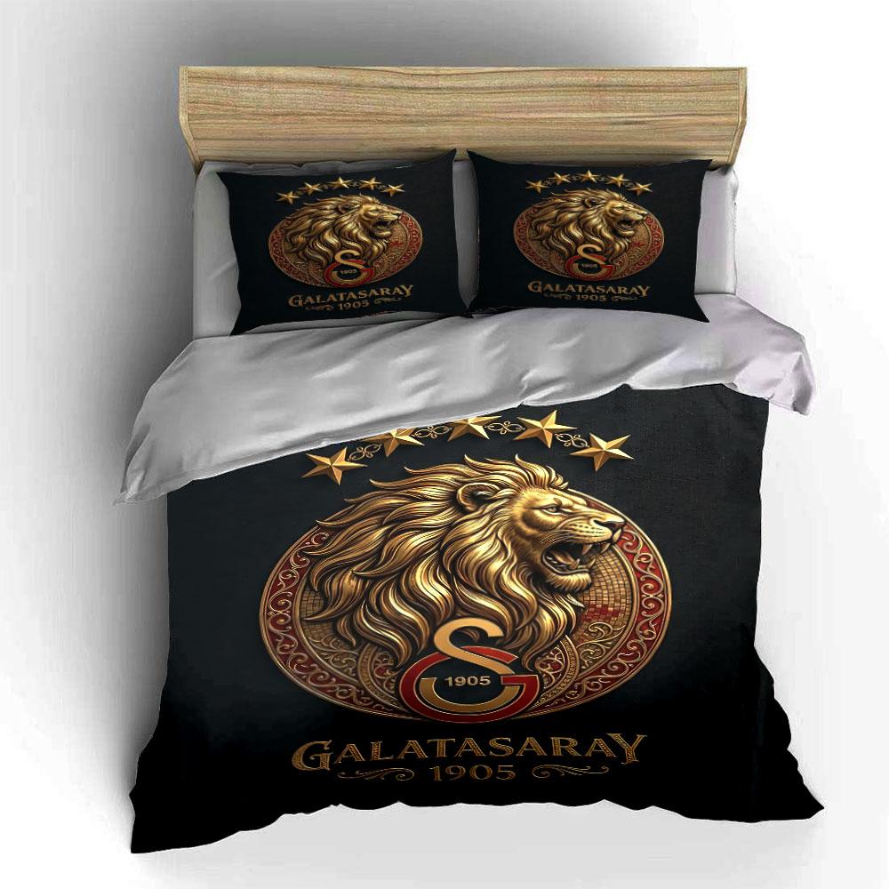 Lion Emblem Galatasaray Set Bedding Duvet Cover Set Duvet Cover Pillowcases (1 * Duvet Cover 2 * Pillowcases, without duvet insert)