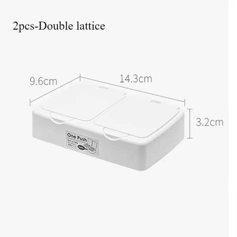 Storage Box Organizer Desktop Storage Box Mini Pop-up Cotton Swab with Lid Cosmetic Cotton Plastic Dustproof