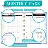 Планировщик на 2025-2026 гг., июль 2025 г. - июнь 2026 г., ежедневный, еженедельный, ежемесячный, 12-месячный, с цветочным принтом, спиральный переплет, блокнот для домашнего офиса, школы