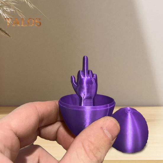 Пасхальное яйцо, розыгрыш со средним пальцем, подарок для взрослых, забавный 3D-печатный грубый розыгрыш с яйцом, веселый сюрприз, наполнитель пасхальной корзины