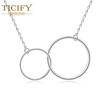 Round Circle Pendant Double -circle Fashion Item Decoration Pendant Cute Bipolar Necklace