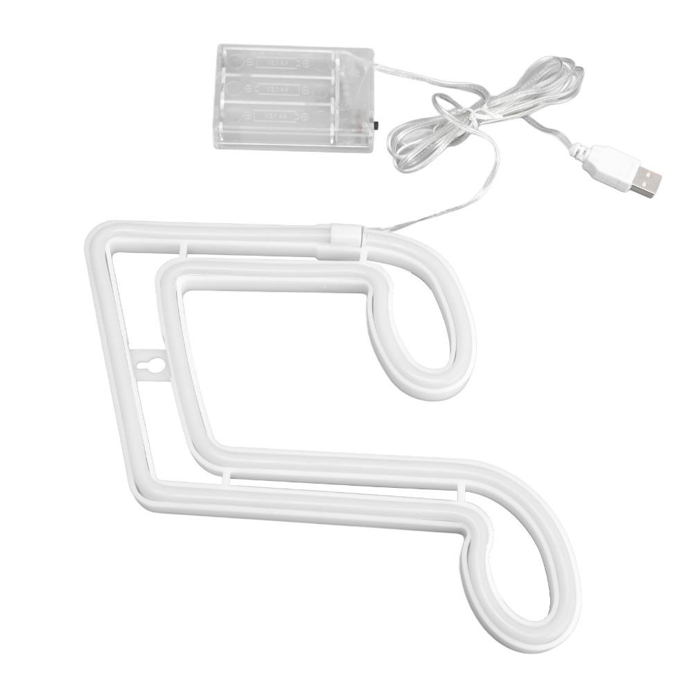 Dual Power Supply LED Neon Sign Light Music Note Neon Lamp Easy to Install Neon Light Christmas