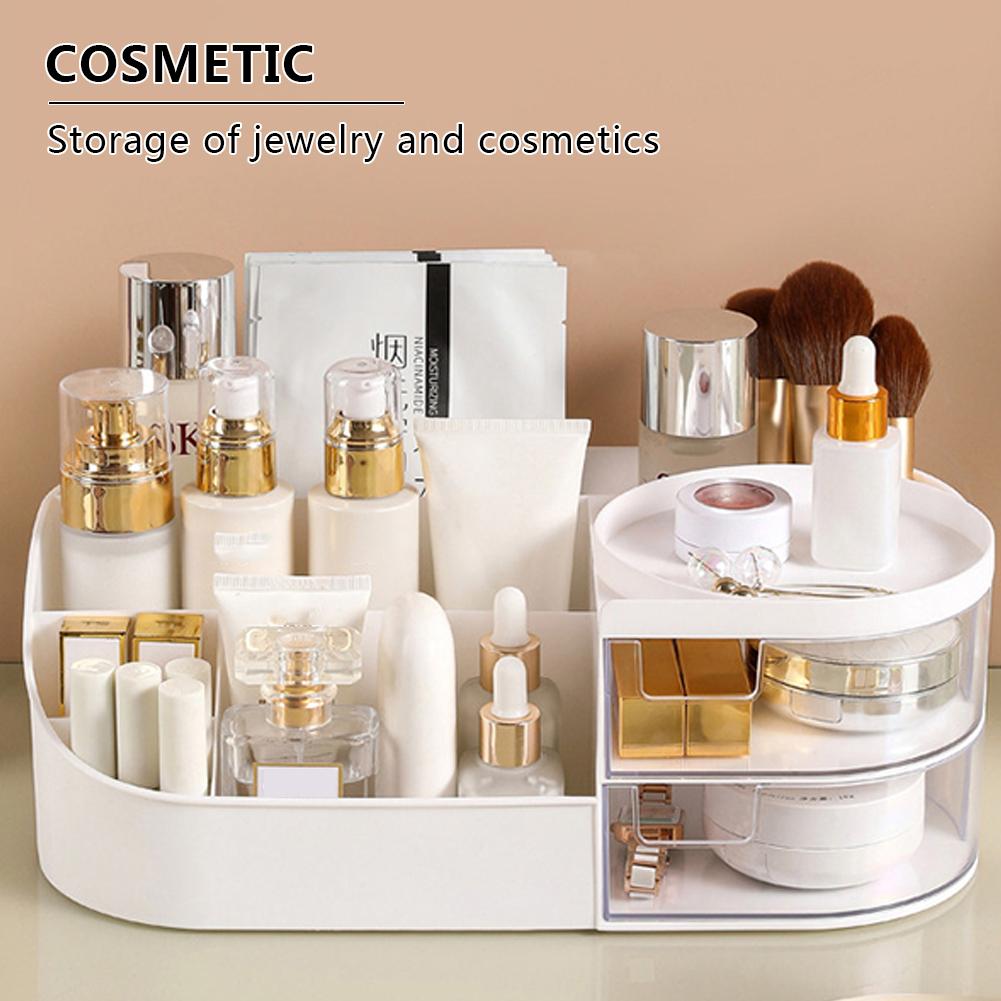 Большая вместительная коробка для хранения косметики, органайзер для косметики, ювелирных изделий, лака для ногтей, контейнера для косметики, настольного хранения всякой всячины