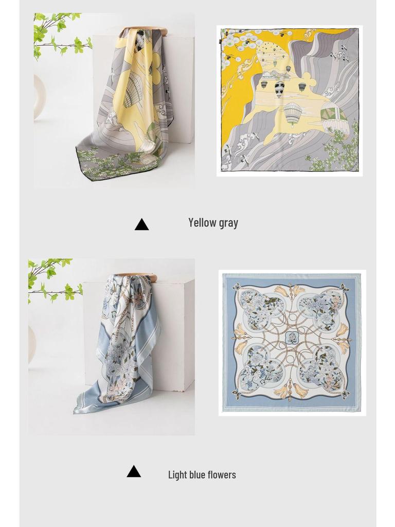 Mother's Day Silk Scarf Gift Set: 100% Mulberry Silk Square Shawl