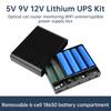 Набор Power Bank UPS для DIY из 6 аккумуляторов 18650 Li-ion со съемным корпусом для оптического роутера Cat, выход 5V/9V/12V, до 60W