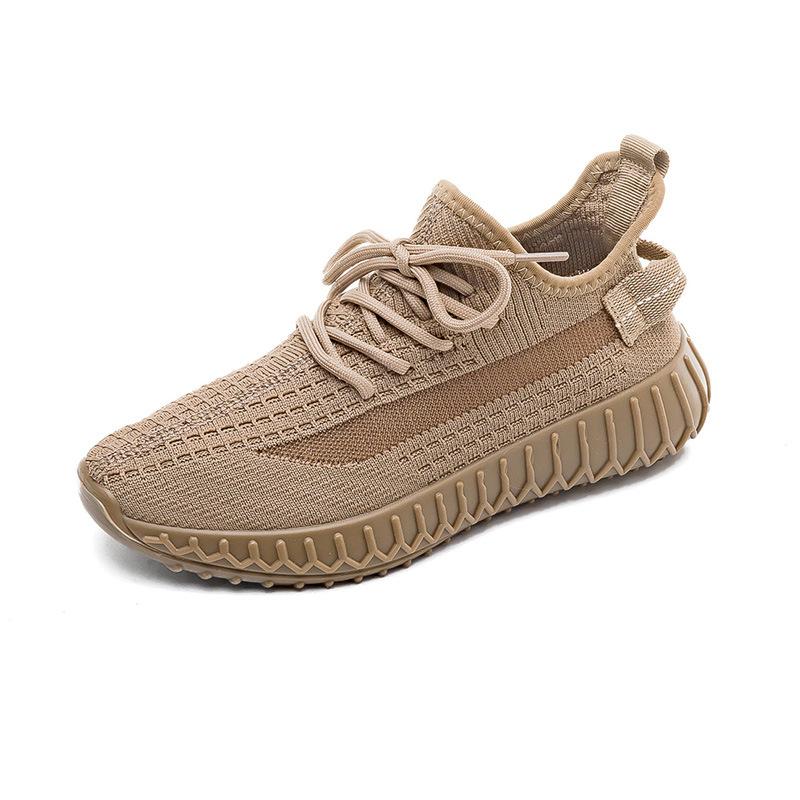 Пара кокосовых кроссовок 2025 лето новинка дышащие кроссовки для бега из ткани-мухи корейская версия легких спортивных кроссовок для женщин