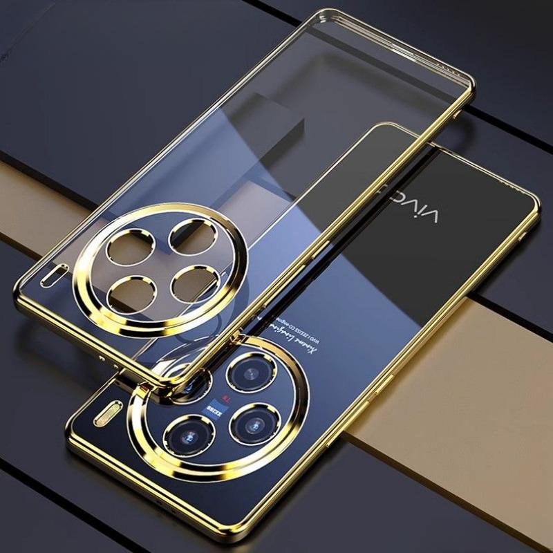 Для Vivo X100 Pro гальванический чехол для телефона Vivo X 100 X100Pro, универсальный силиконовый чехол с объективом, мягкая задняя крышка