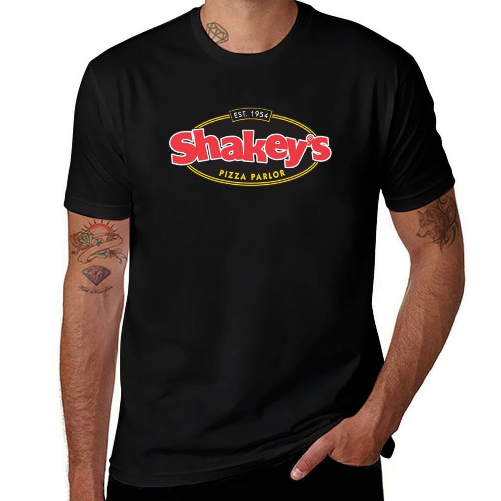 Retro Shakeys Pizza Polar Tshirt Sports Casual Short Sleeve Cotton Tee